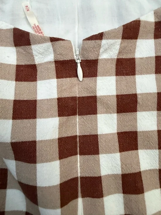 Free People Cecil Gingham Printed Halter Mini Dress Size M Flirty Coquette - Picture 6 of 6